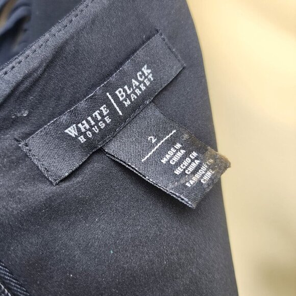 White House Black Market Long Sleeve Shift Dress Women's Size 2‎ Black WHBM - Picture 7 of 9